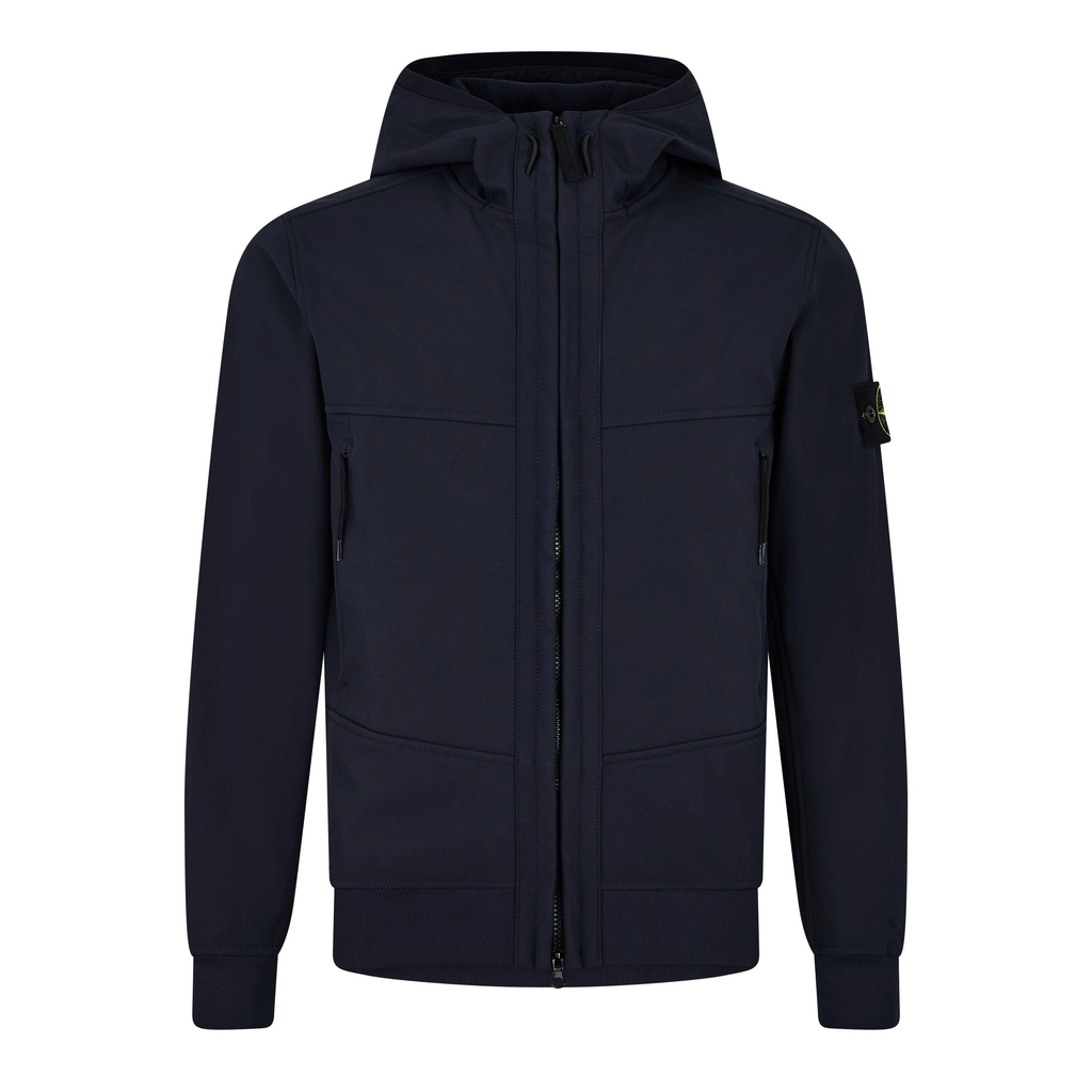 Stone Island Soft Shell R_E.dye Hooded Jacket - Blu V0020